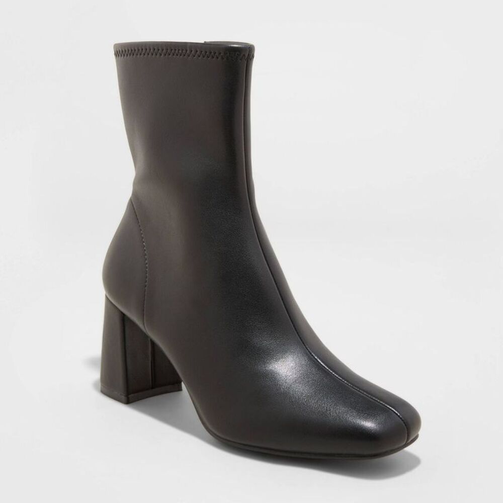 Women's Pippa Stretch Boots - A New Day Black 8